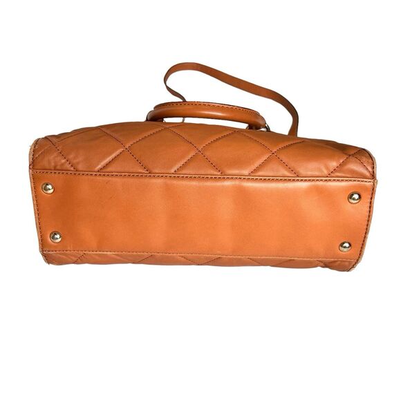 Michael Kors Quilted Shoulder Bag Carmel Tan Chain Multicompartment Handbag READ - Picture 8 of 16